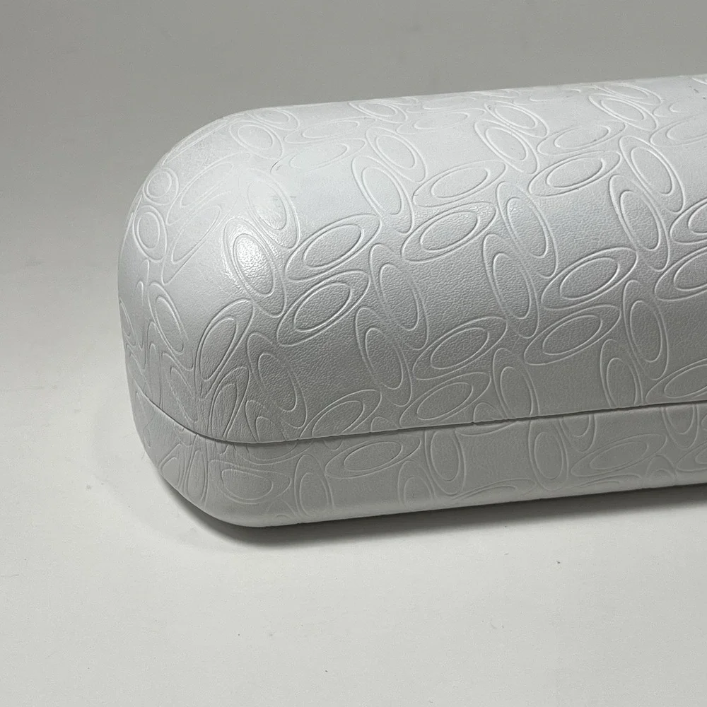 VTG Oakley White Clamshell Sunglasses Hard Case Embossed Signature Logo